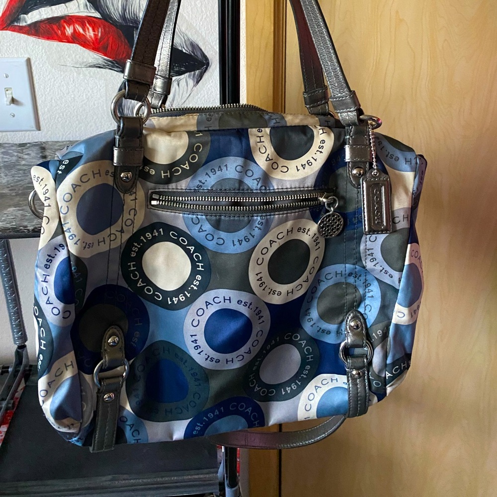 Coach Women's Alexandra H1149-F17582 Multicolor Signature Print Satchel Bag